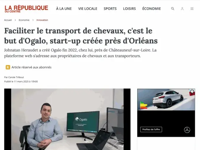 Article La République du Centre sur Ogalo